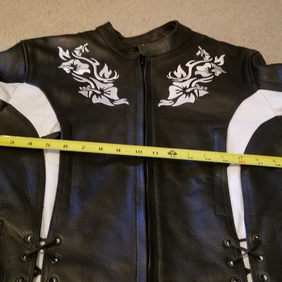 Street Legal Performance Women's Leather Black Motorcycle Jacket Size Large L - Picture 8 of 12